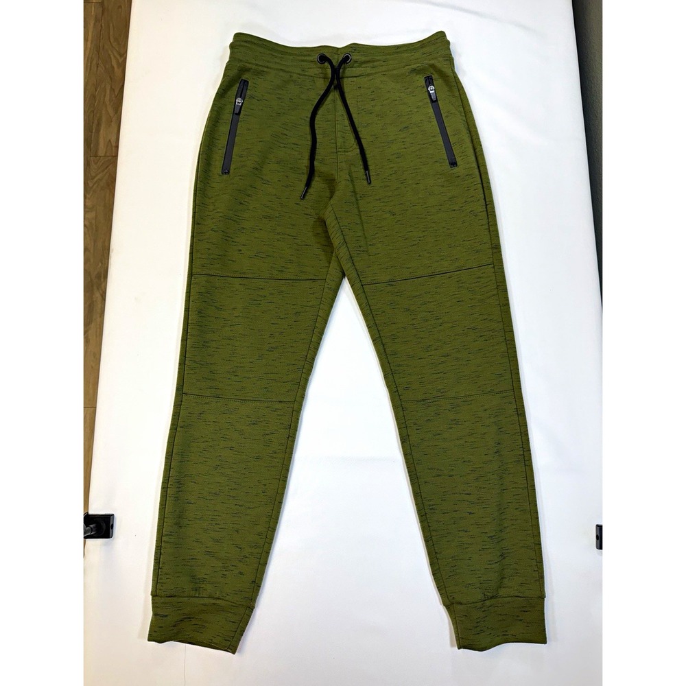 Aeropostale Mens Green Heathered Tech Fleece Jogger Pants S LXJLCH2